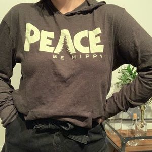 Peace Be Hippy lightweight hoodie